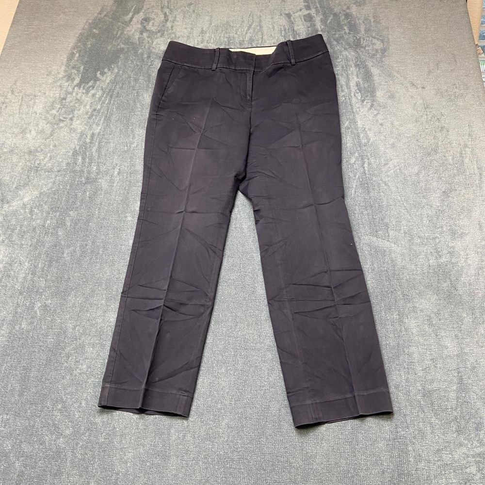 Ann Taylor Dress Pants Women 8 Petite 32x26 Blue Mid Rise Straight Career Formal